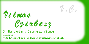 vilmos czirbesz business card